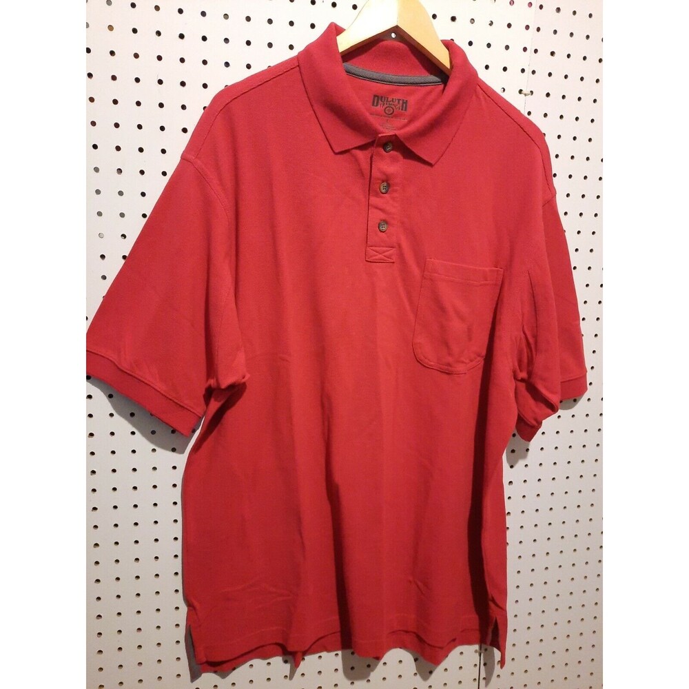 Duluth Trading Polo Large Red Pocket